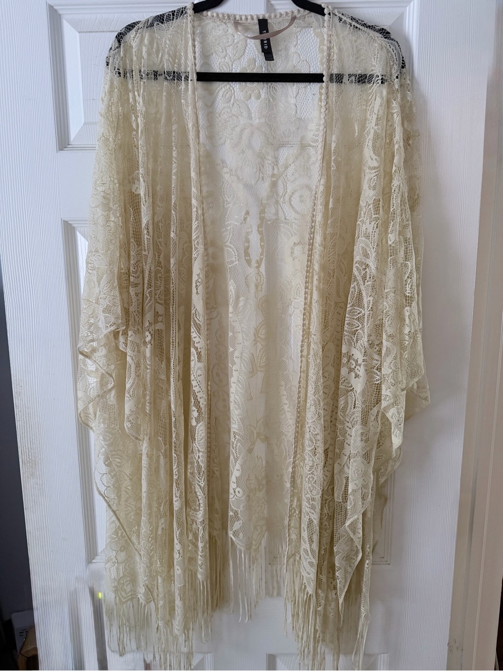 Torrid Beige Lace Kimono Cover-Up